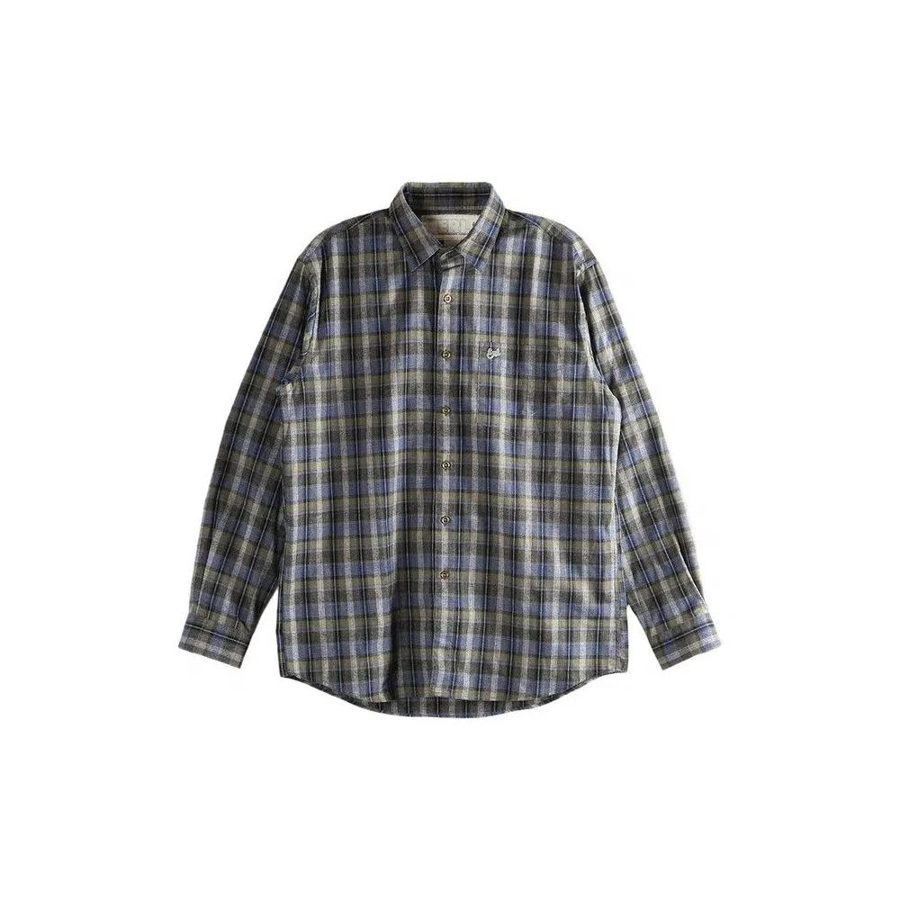Рубашки на пуговицах ERL Grey Check Shirt Woven 'Grey Check' 1