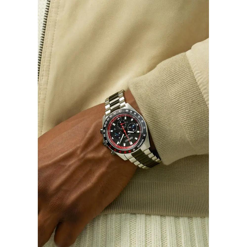 Seiko Prospex Speedtimer Solar Chronograph x DATSUN 240Z Limited Edition черный циферблат браслет из нержавеющей стали часы SSC957P1 8