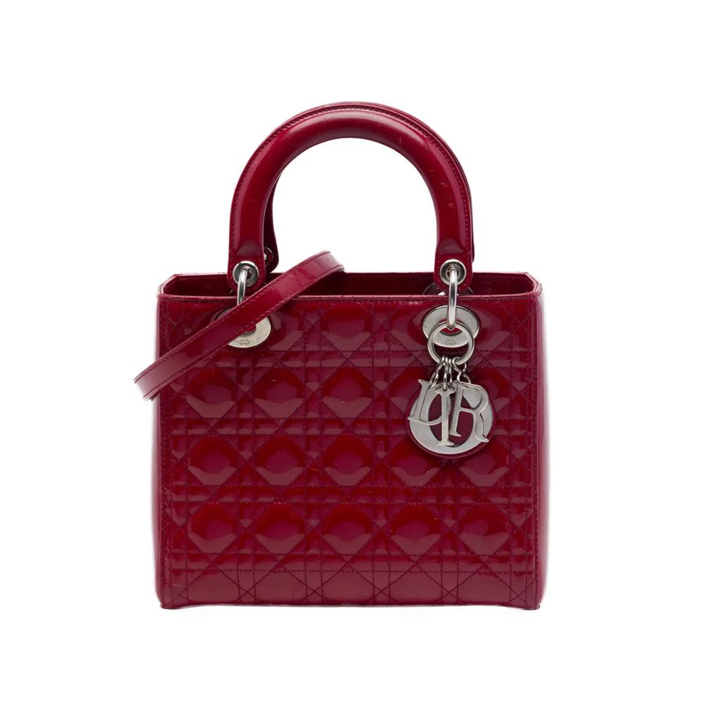 Сумка-сэтчел Patent Cannage Lady Dior среднего размера (2012 год) 1