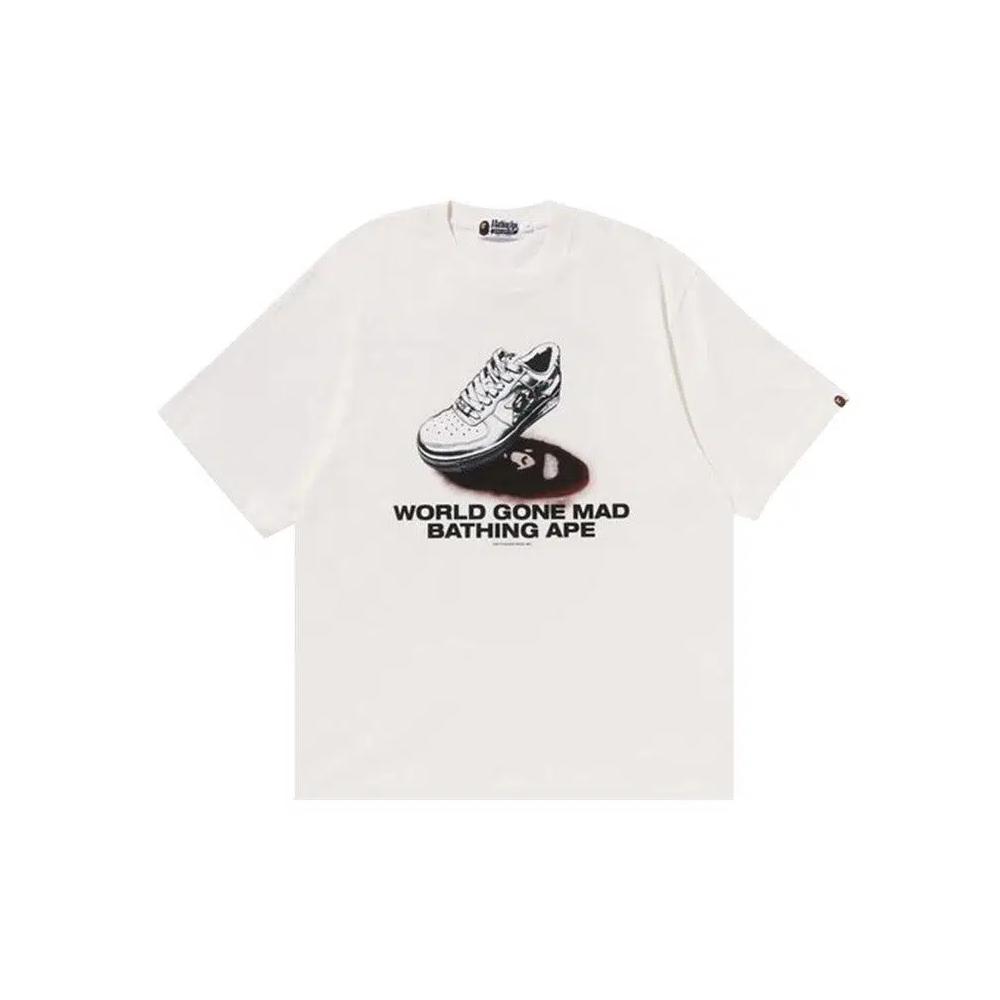 Футболки BAPE Shoes Graphic Tee 'Ivory' 1