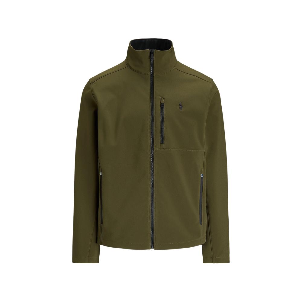 logo-embroidered zip-up jacket 1