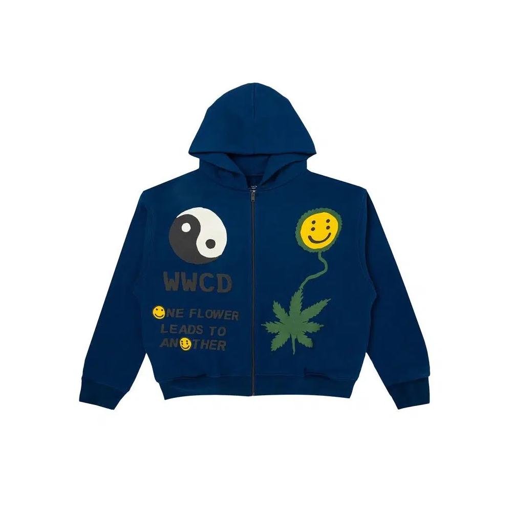 Молнии Cactus Plant Flea Market Earth First Zip Hooded Sweatshirt 'Blue' 1