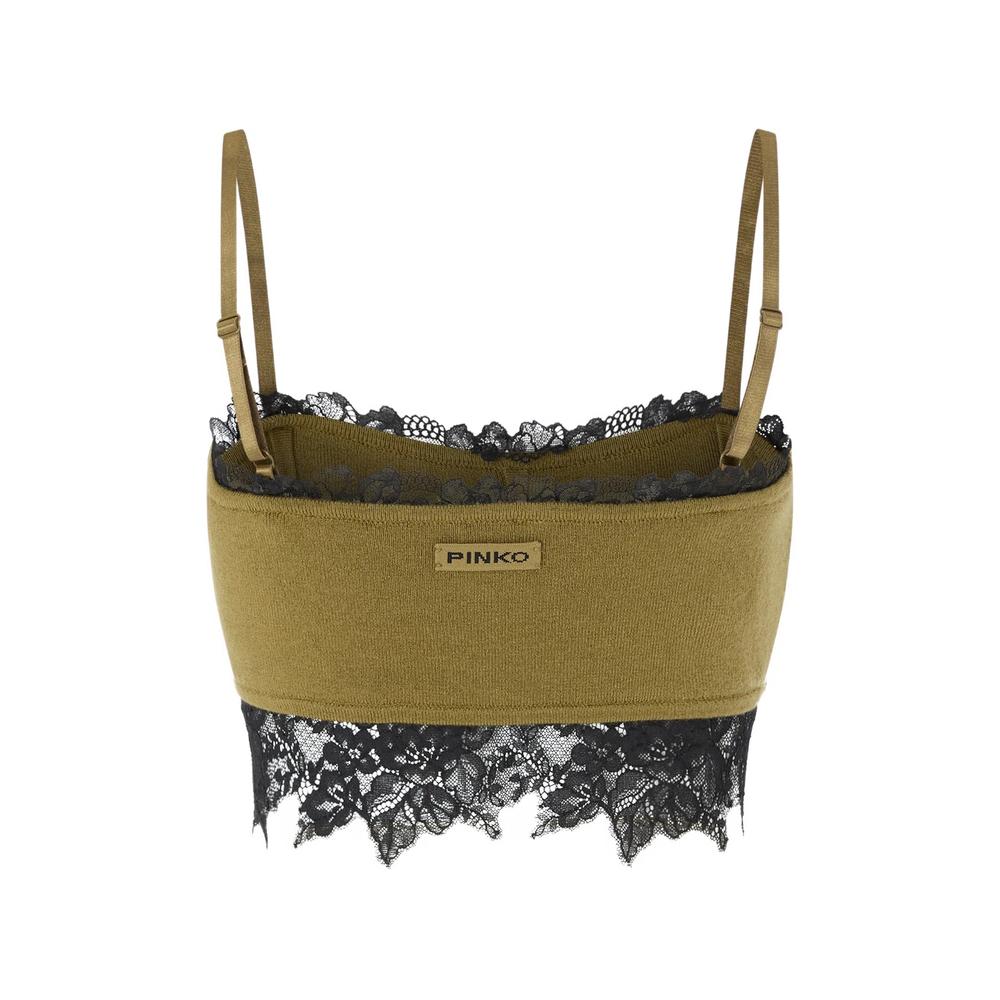 knit top with contrasting lace insert 2