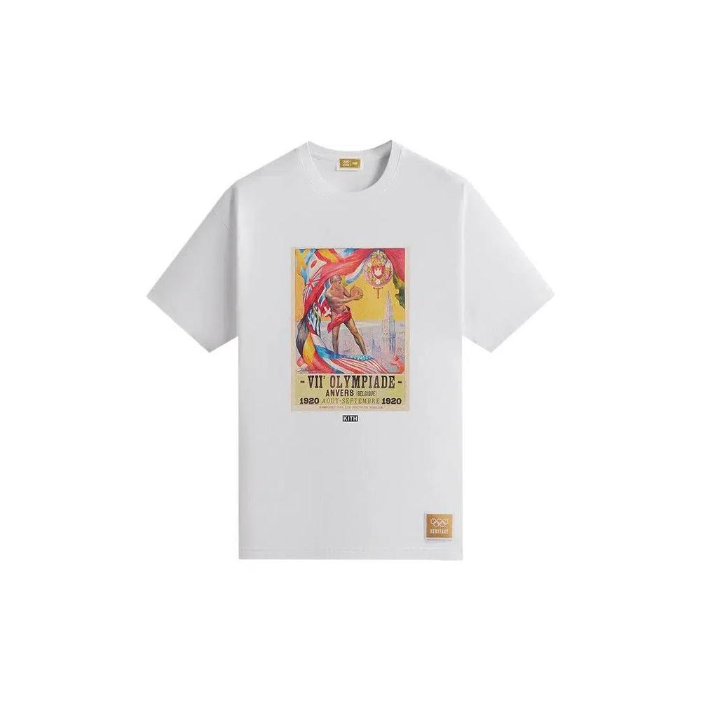 Топы Kith For Olympics Heritage Antwerp 1920 Vintage Tee 'Белый' 1