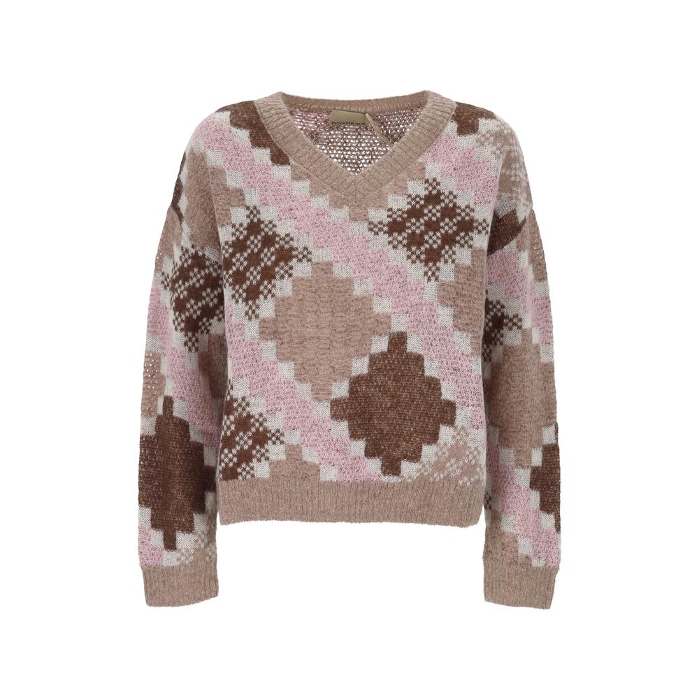 argyle-knit V-neck sweater 1