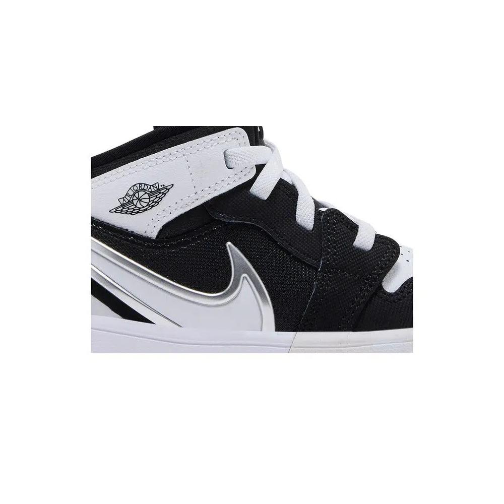 Кроссовки Air Jordan 1 Mid RM EasyOn TD 'Black White' 2