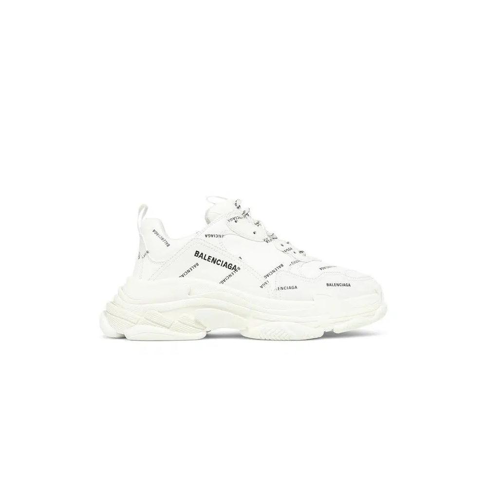 Кроссовки Balenciaga Triple S Sneaker 'Allover Logo - White' 1
