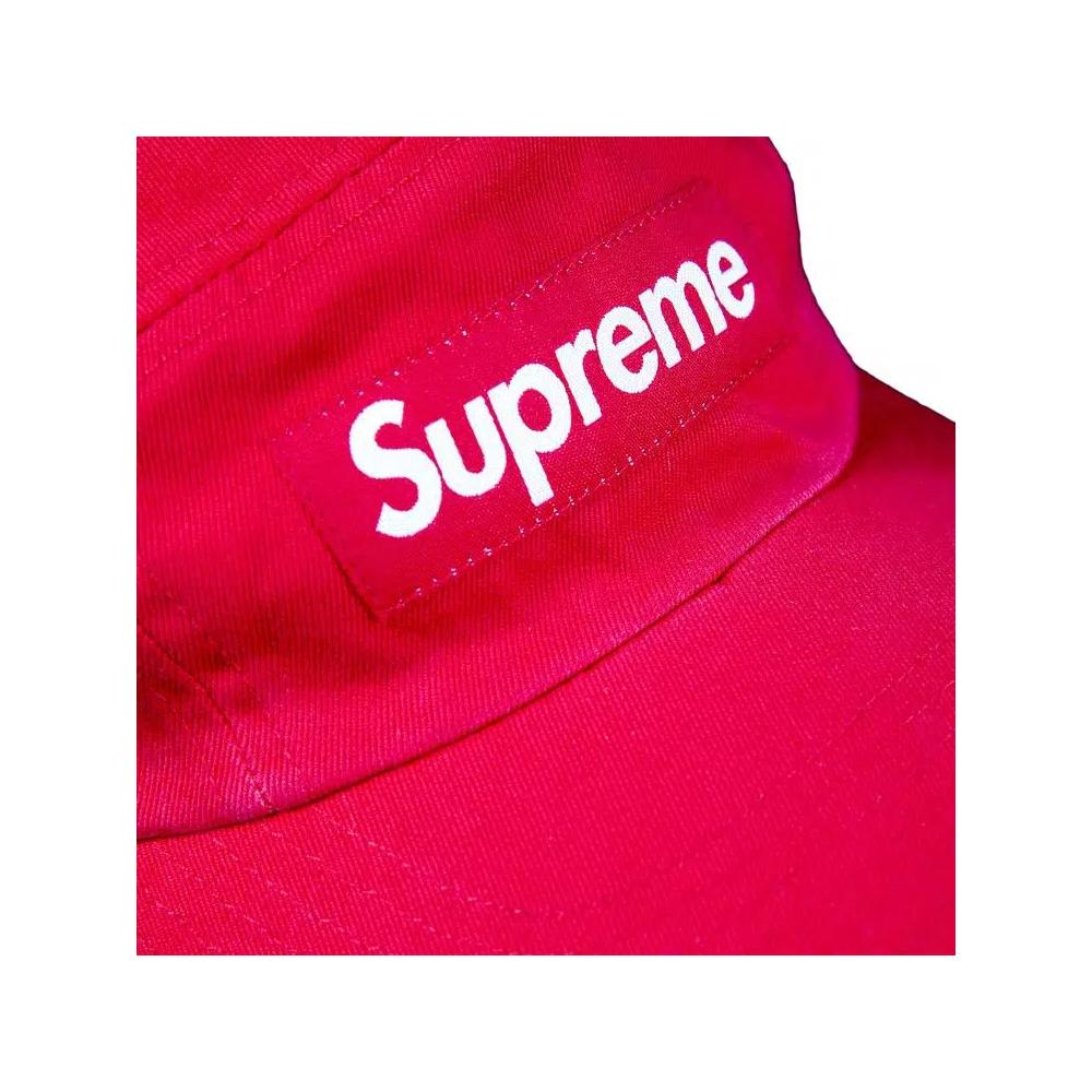 Кепки Supreme Washed Chino Twill Camp Cap «Red» 2