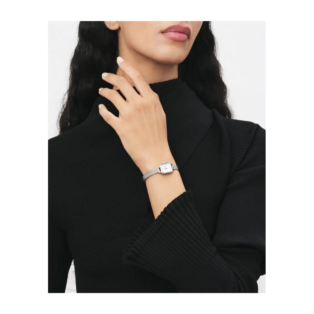 Quadro Mini Sterling Silver - Модные женские часы - Часы с ремешком из нержавеющей стали - Женские часы - DW Official - Оригинал 2