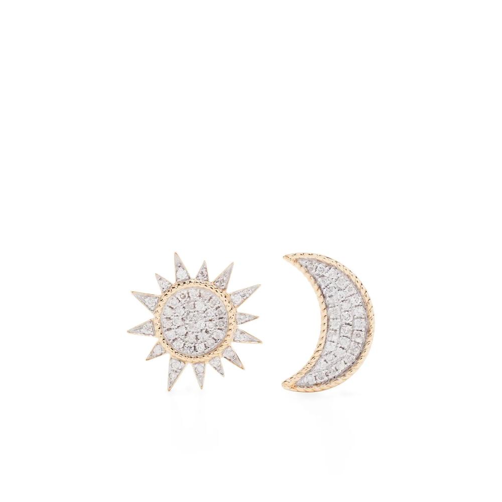 Серьги Soleil & Lune из желтого золота с бриллиантами 1
