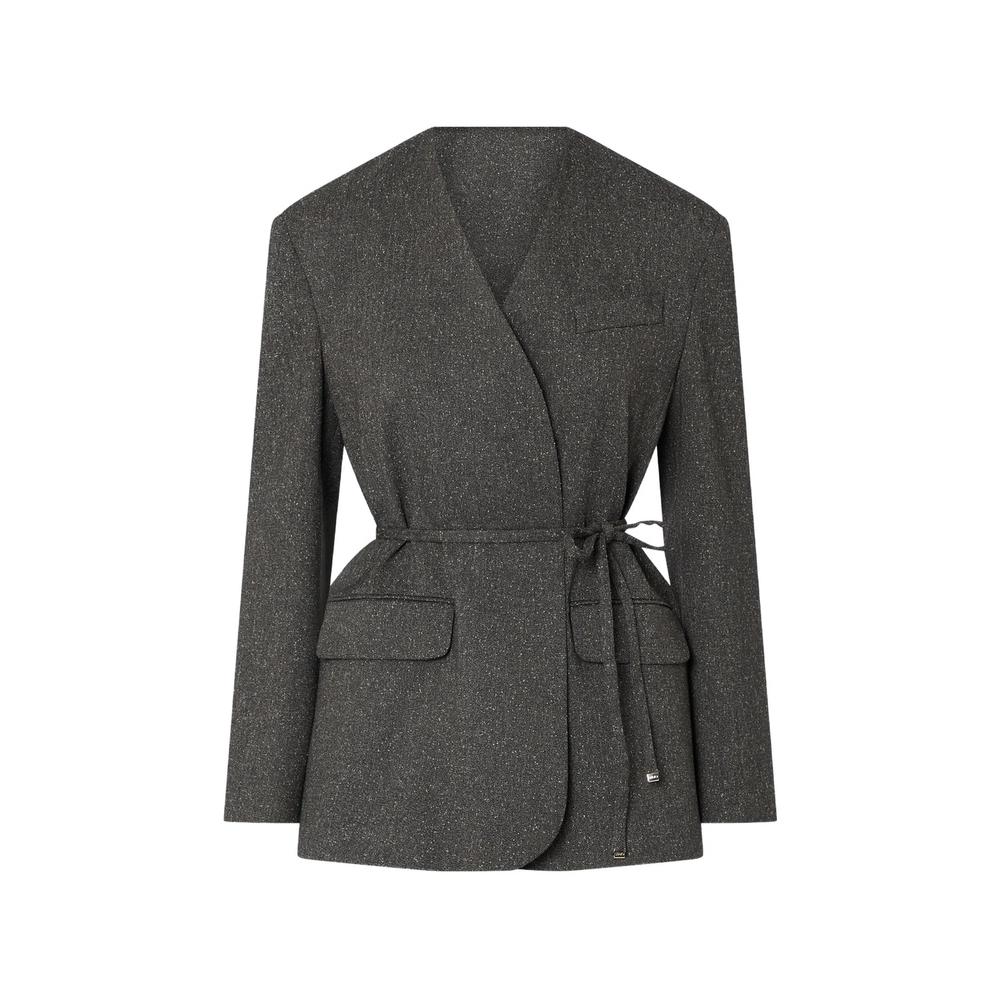 tweed jacket with belt 6