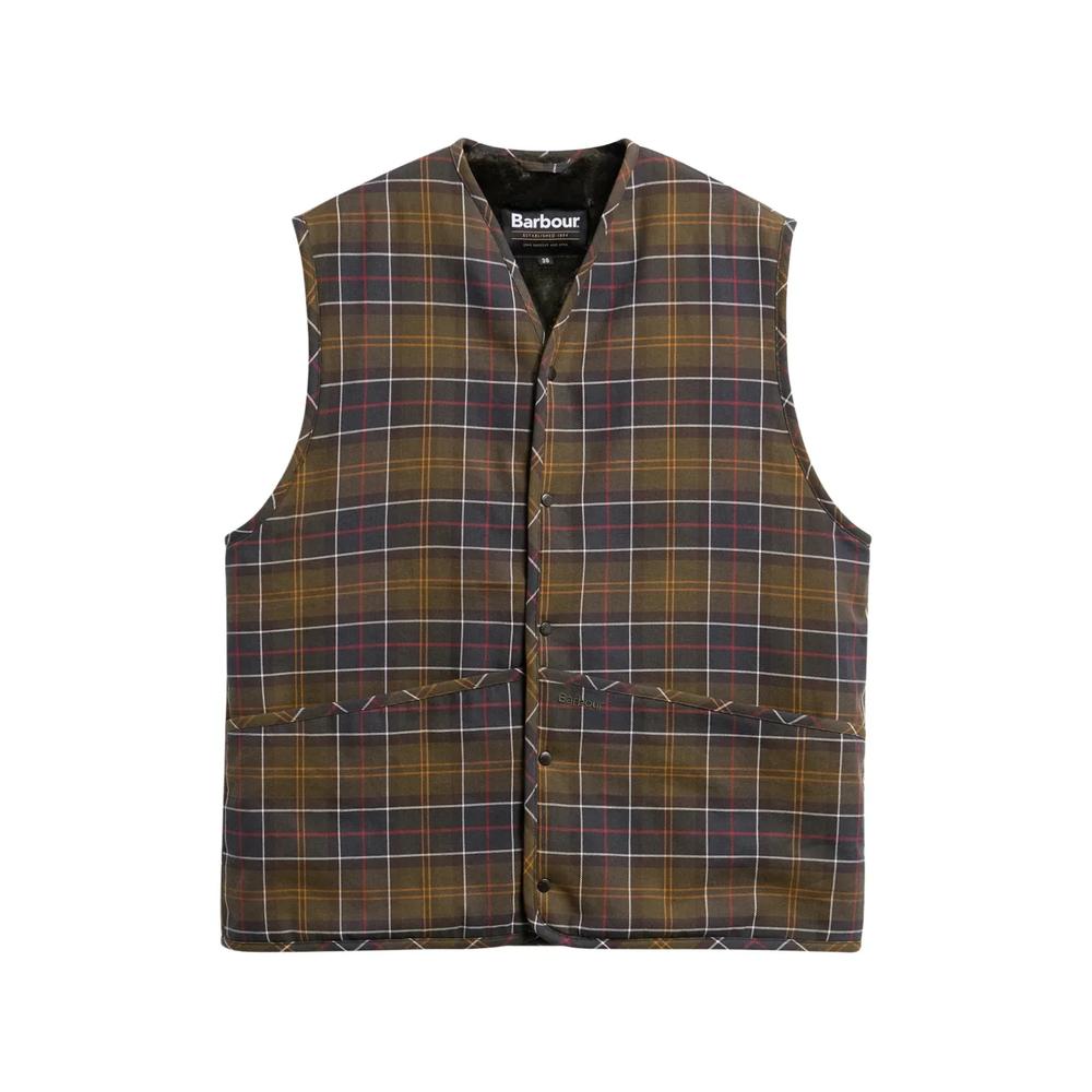 tartan-print gilet 1