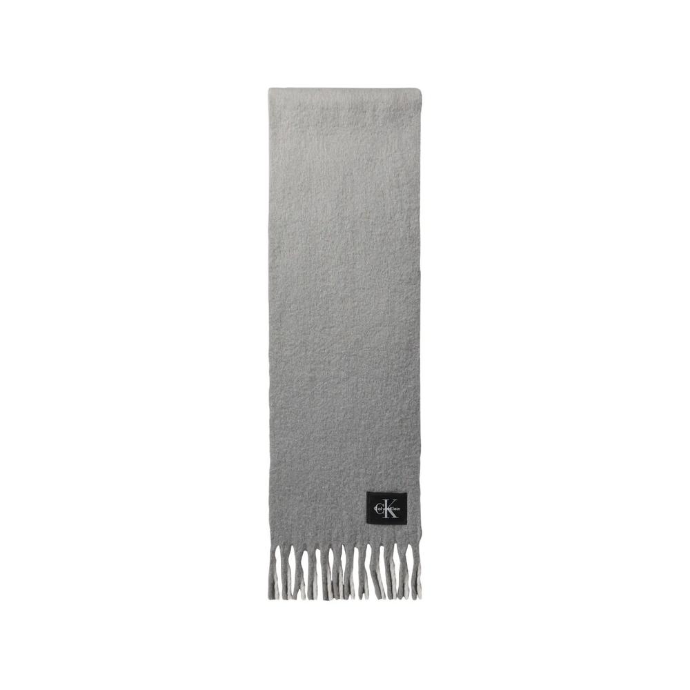 logo-patch fringed scarf 1