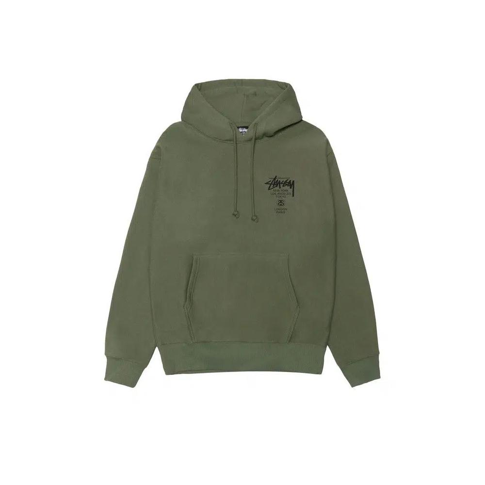 Худи Stussy World Tour Hoodie «Olive» 1