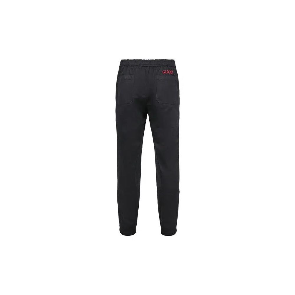 Штаны Gucci Embroidered Logo Pants 'Blue' 2