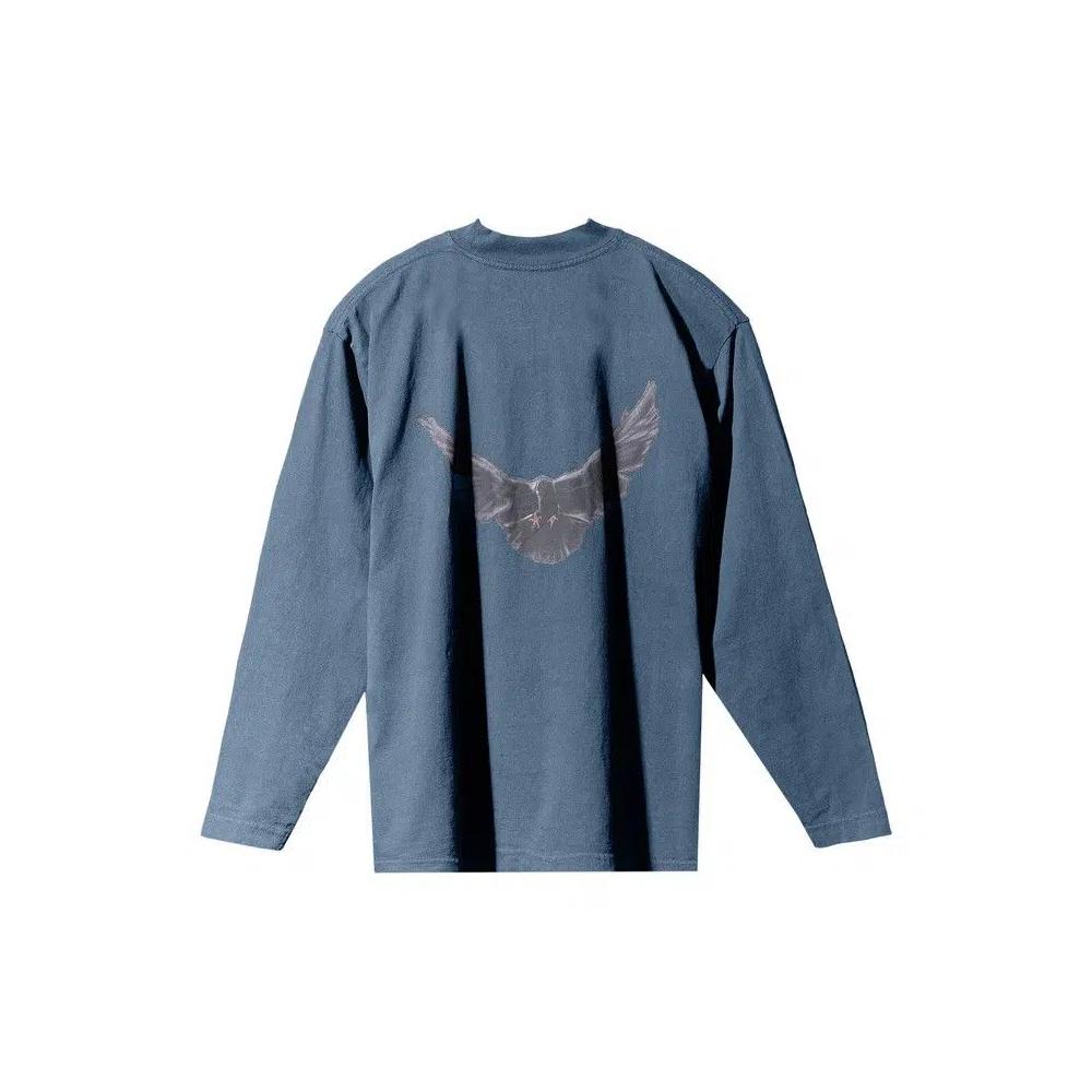 Футболки Yeezy Gap Engineered by Balenciaga Dove Long-Sleeve Tee 'Dark Blue' 2
