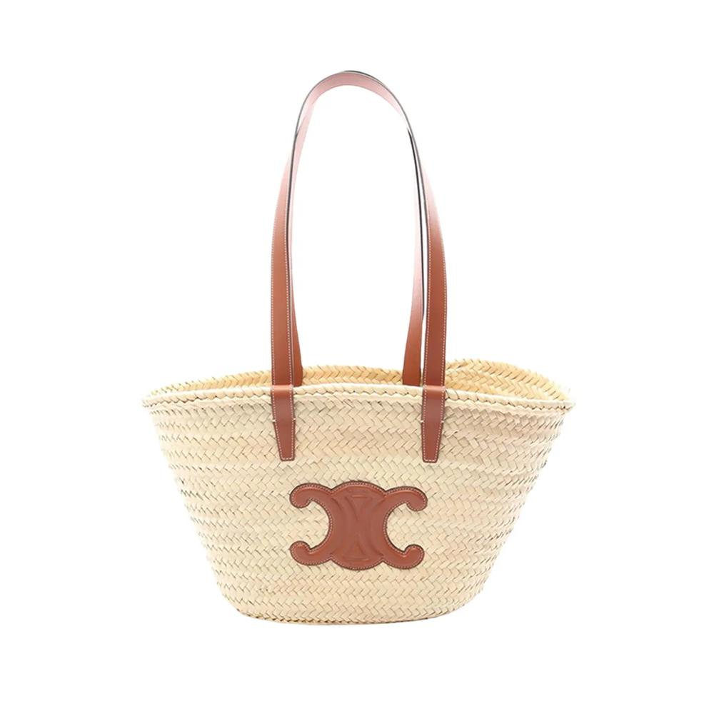 Сумка-тоут Raffia Classic Panier среднего размера (2000-2026 годы) 1