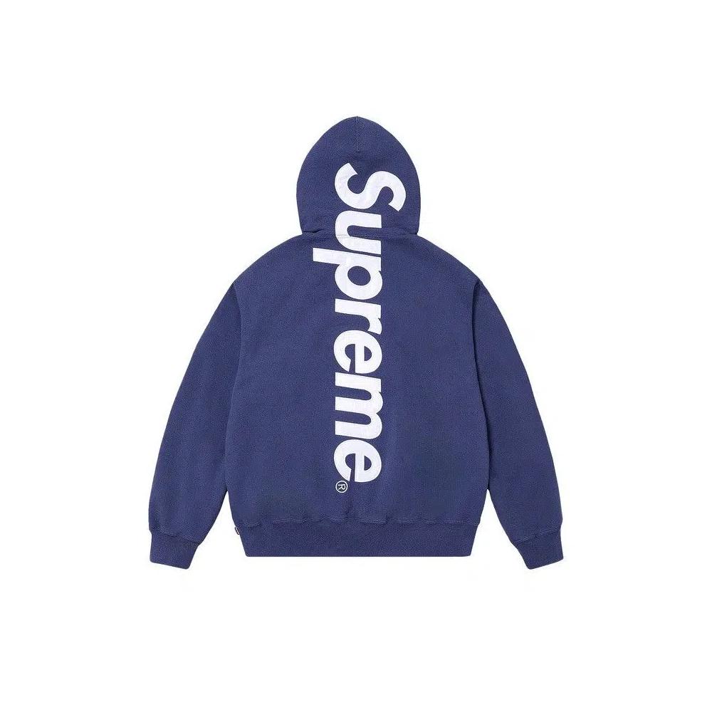 Худи Supreme Satin Appliqué Худи с капюшоном 'Темно-синий' 2