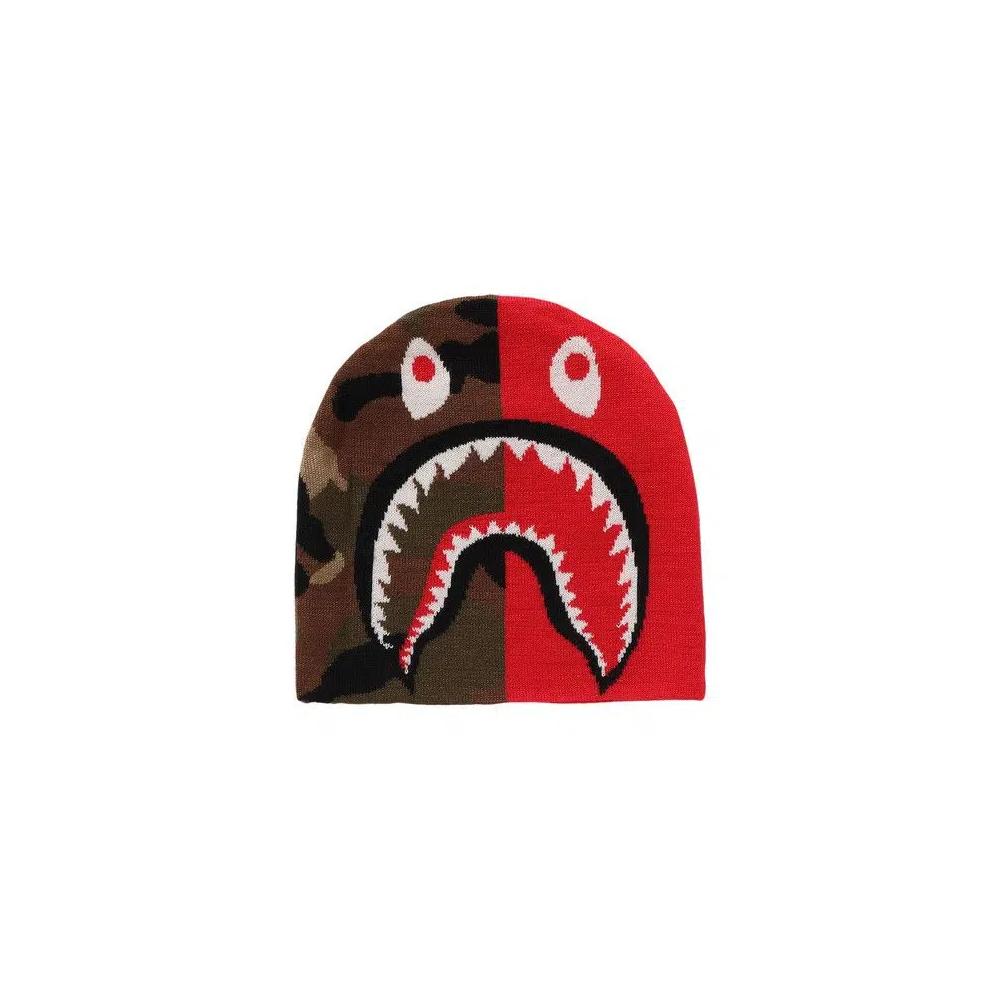 Шапки-бини BAPE 1st Shark Knit Cap 'Red' 1