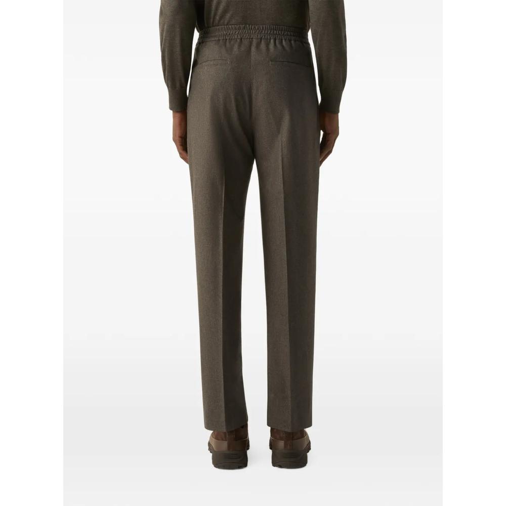 dark olive green wool silk and cashmere pants 3