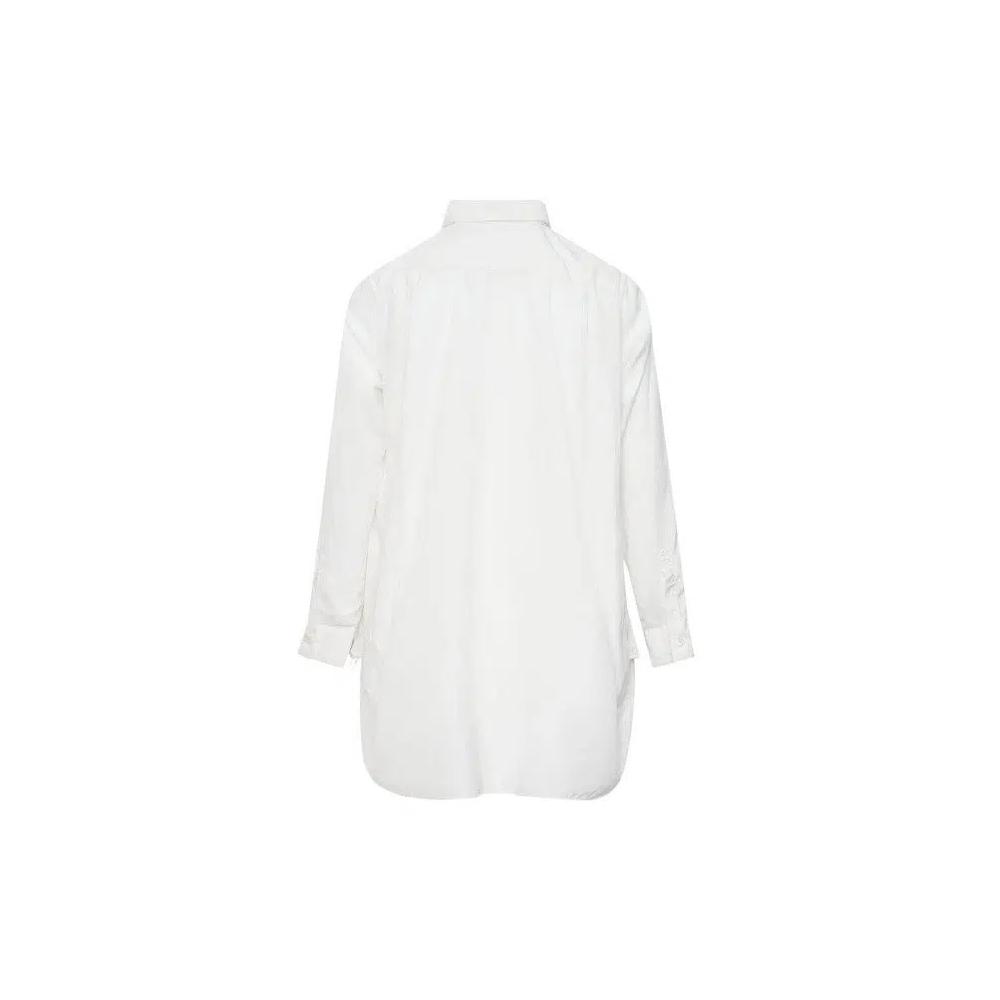 Блузы Comme des Garçons Ruched Panel Longline Blouse 'White' 2