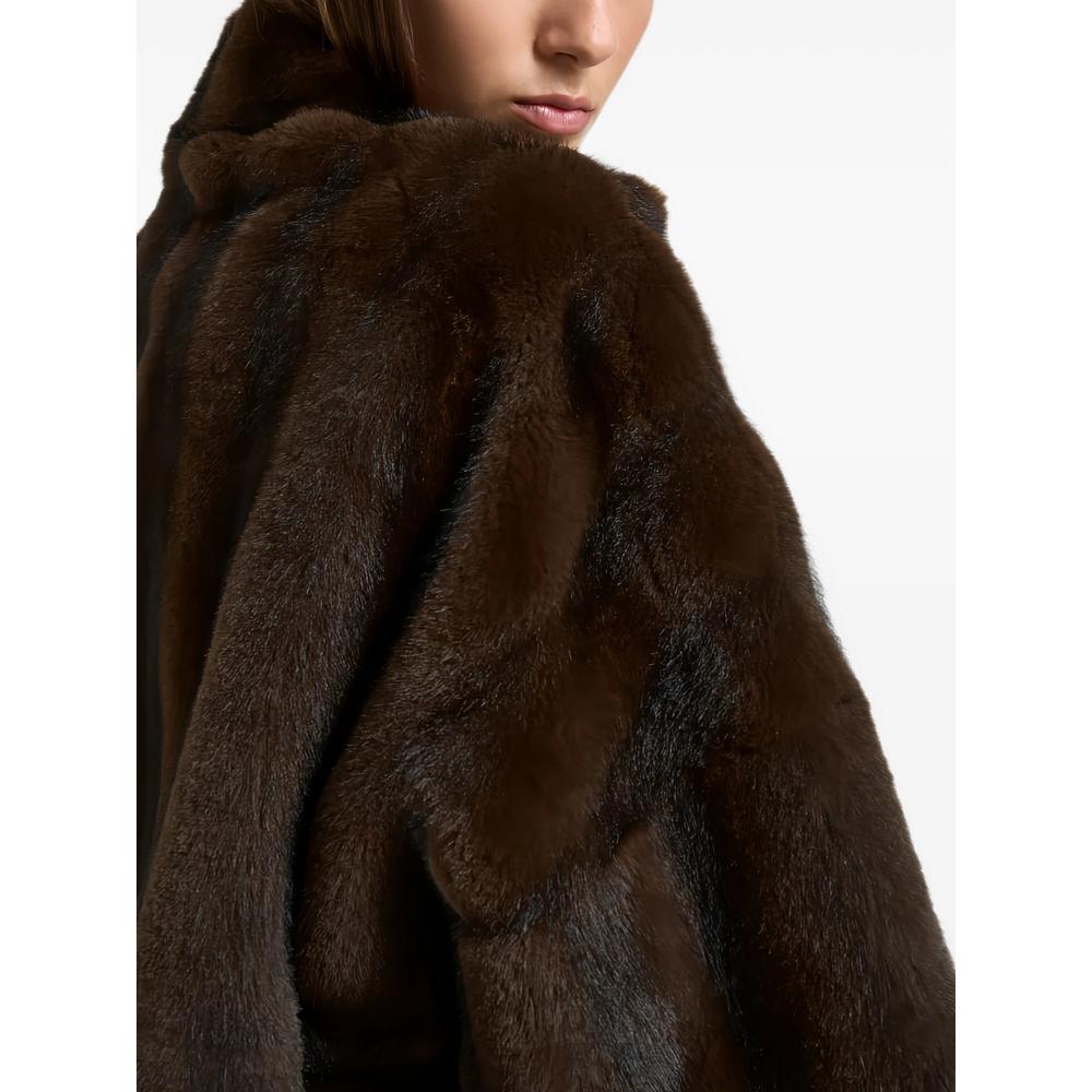 faux-fur funnel-neck jacket 6
