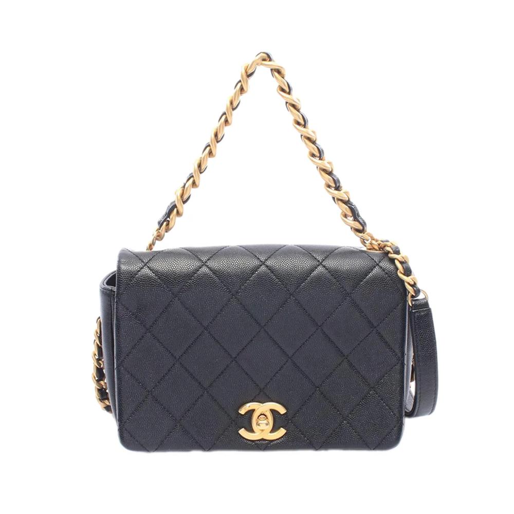 Стеганая сумка-сэтчел CC Quilted Caviar Single Flap (2020 год) 1