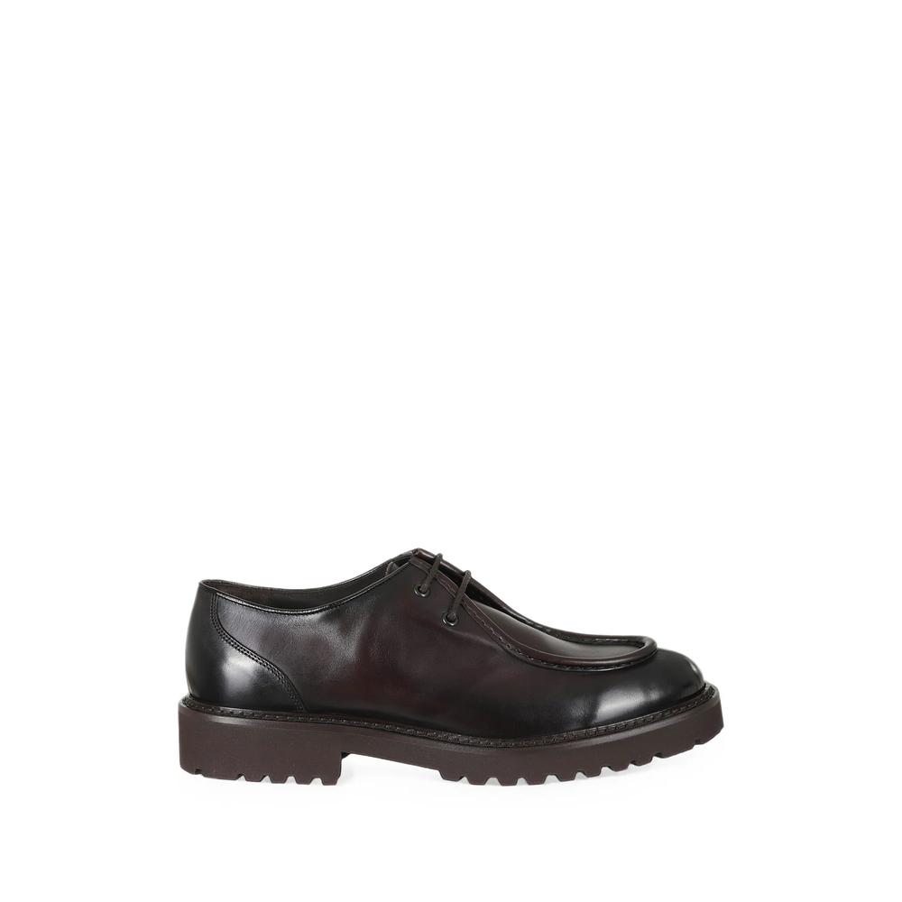 chunky-sole calf leather Derby shoes 1