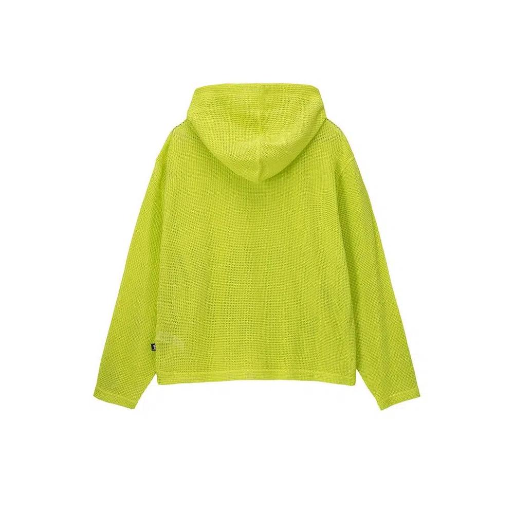 Худи Stussy Cotton Mesh Hoodie 'Лайм' 2