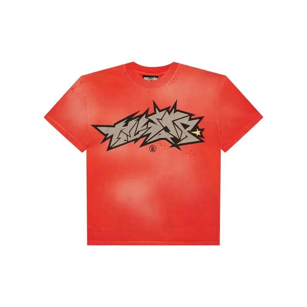Футболки Hellstar Crack Print T-Shirt 'Red' 1