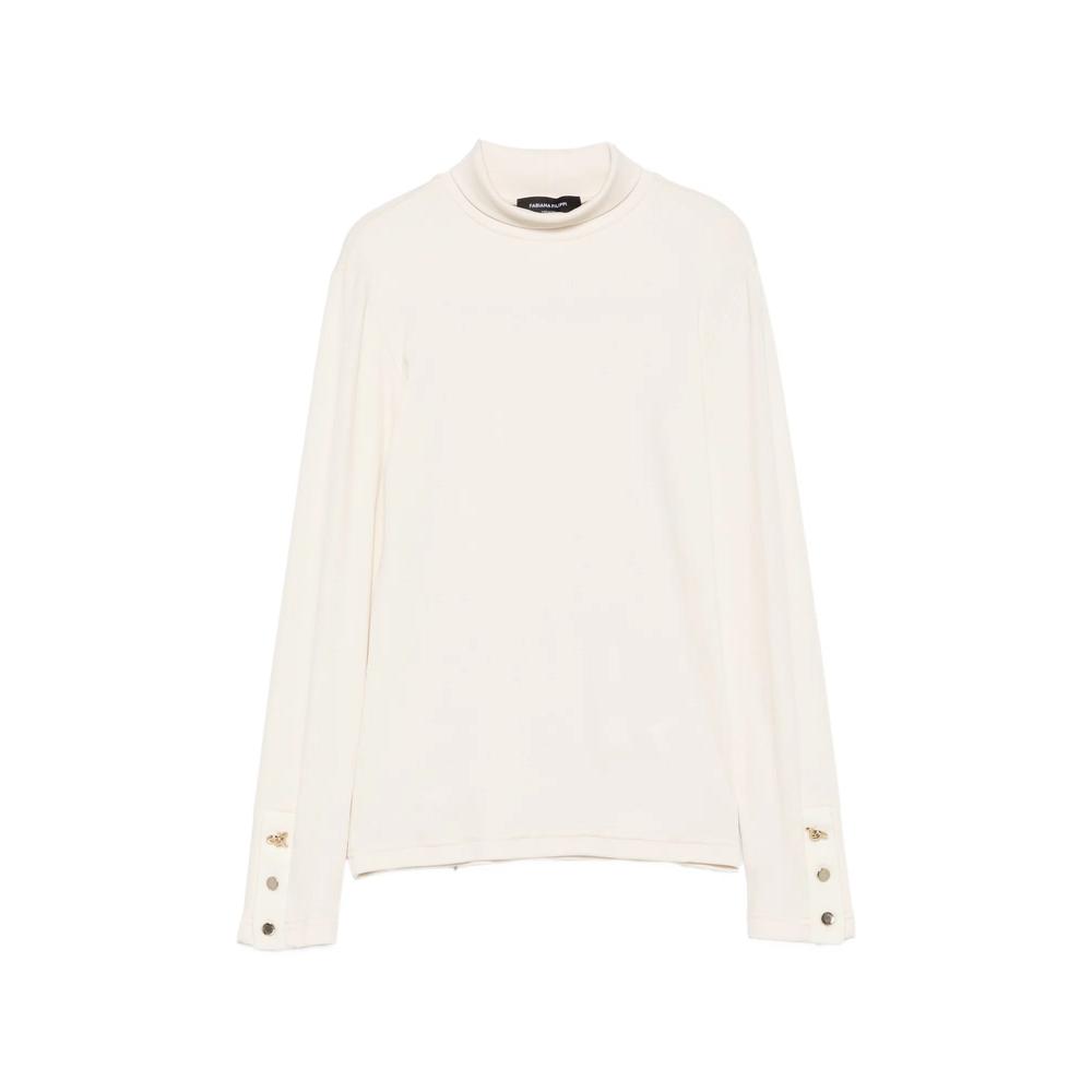 buttoned-cuff roll-neck T-shirt 1