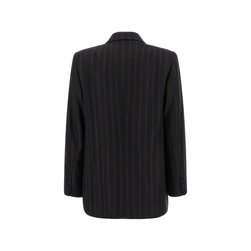 double-breasted pinstripe blazer 2