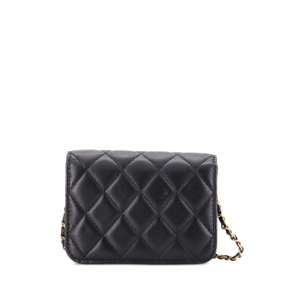 Мини-сумка через плечо Pearl Crush Flap Clutch with Chain Quilted Lambskin 2