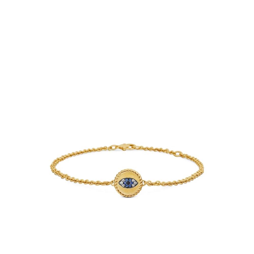 Браслет Cable Collectibles Evil Eye из желтого золота (2 мм) 1