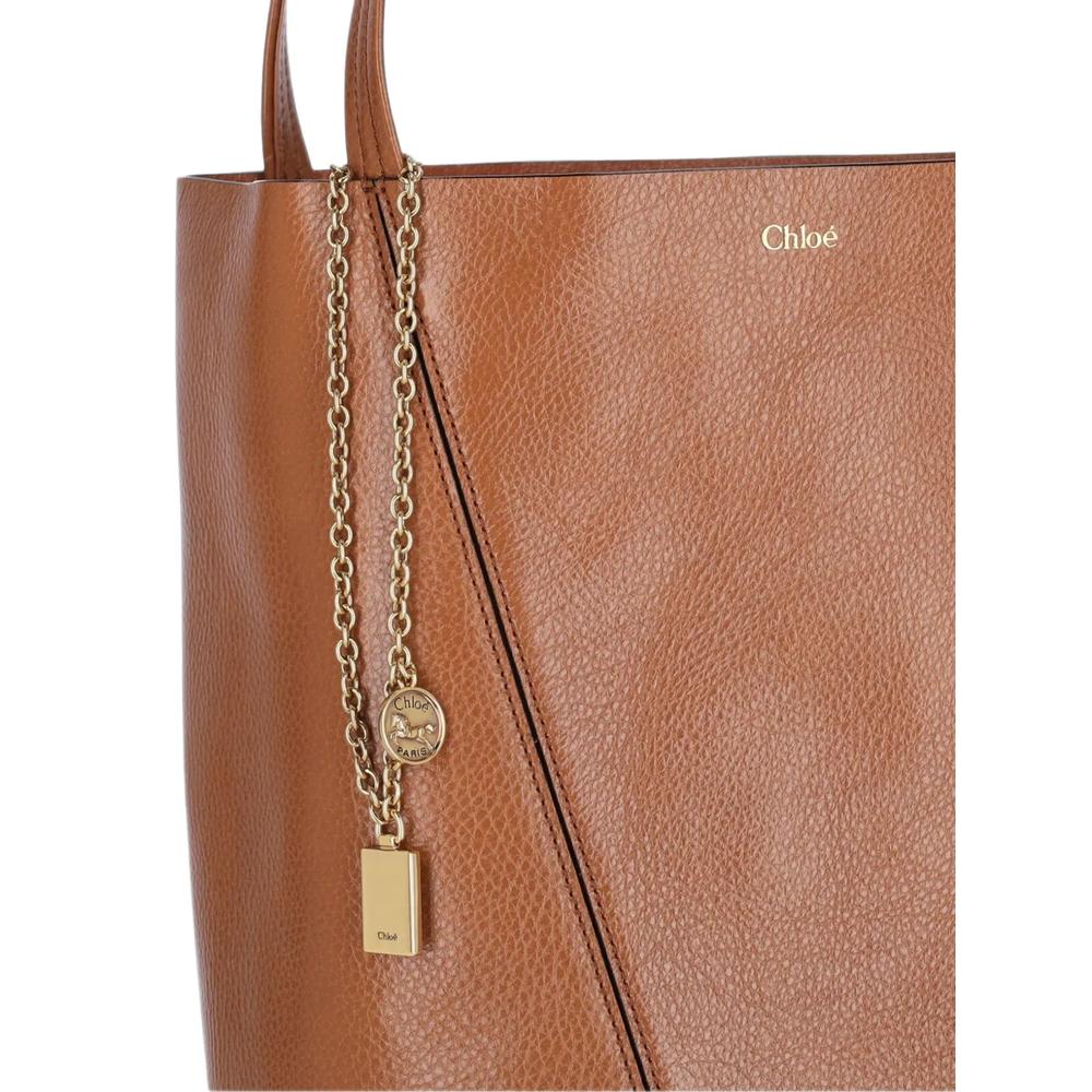 logo-print leather tote bag 6
