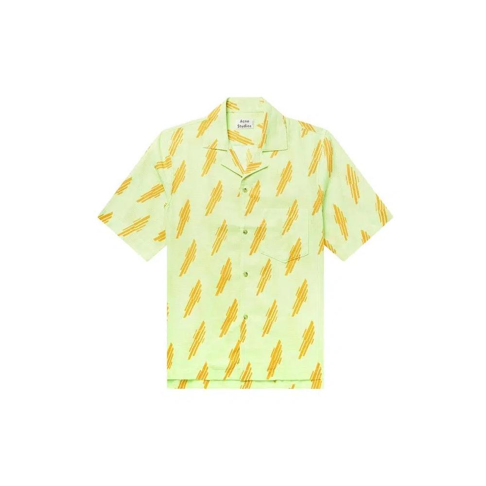 Рубашки Acne Studios Simon Camp Collar Textured Shirt 'Yellow' 1