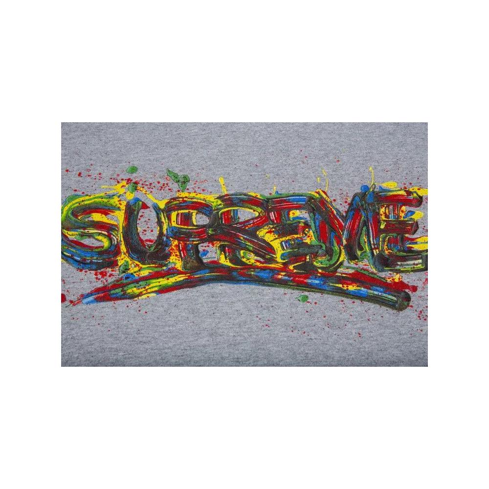 Футболки Supreme Paint Logo Tee 'Heather Grey' 2