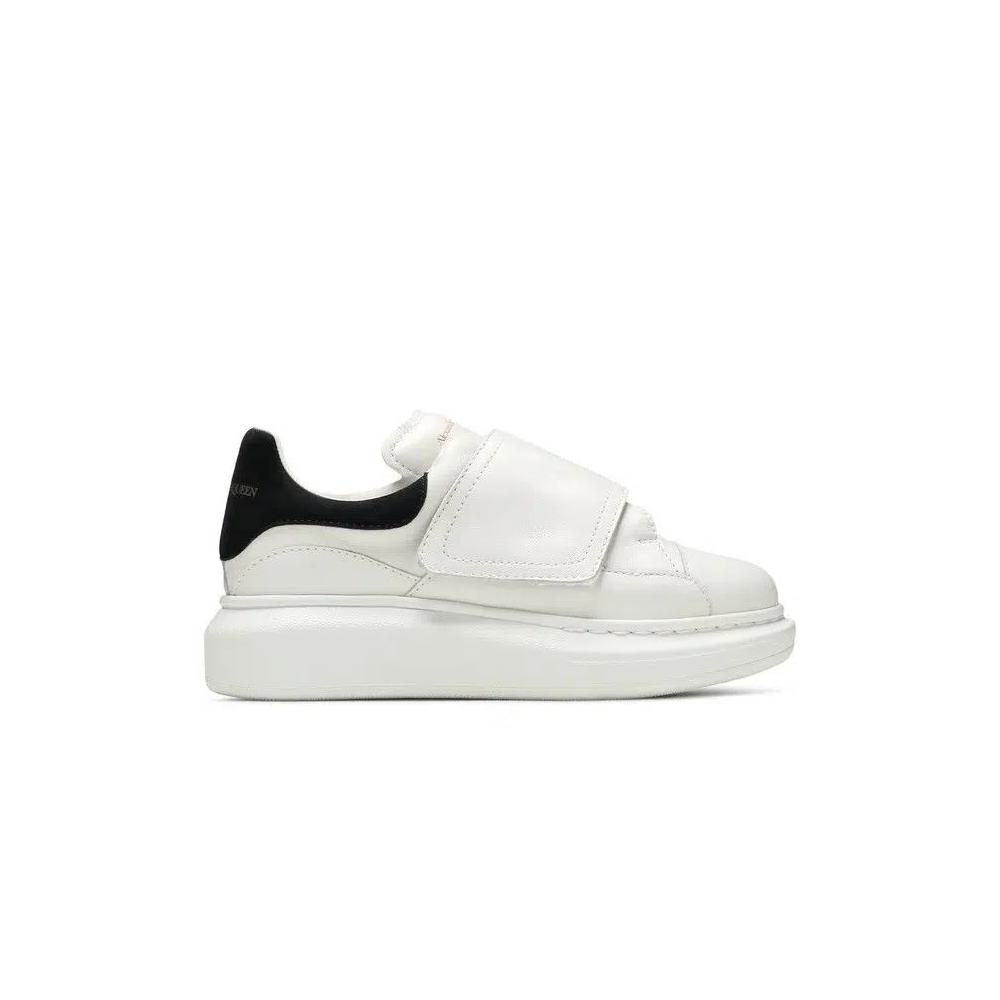 Кроссовки Alexander McQueen Oversized Grip-Strap Sneaker Kids 'White Black' 1