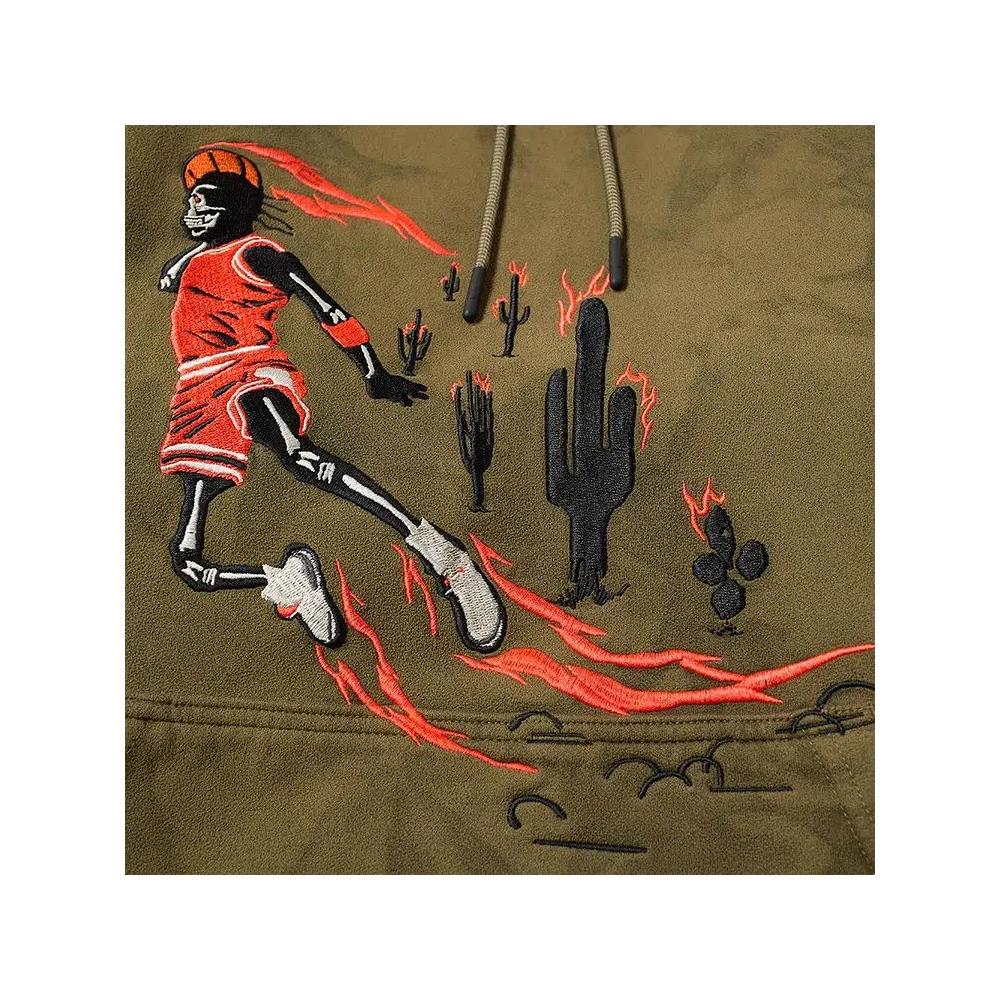Худи Cactus Jack от Travis Scott x Air Jordan Washed Suede Hoodie 'Medium Olive' 3