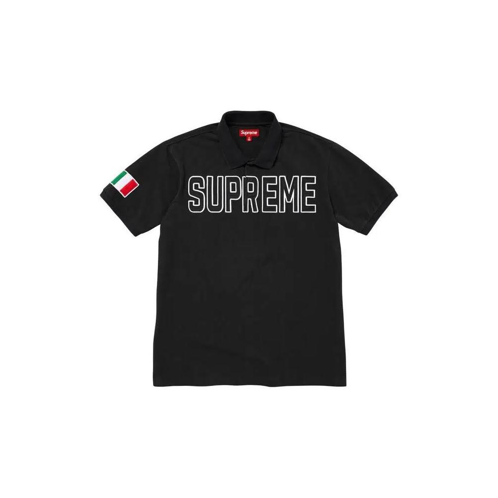 Топы Supreme Twill Appliqué Polo 'Black' 1