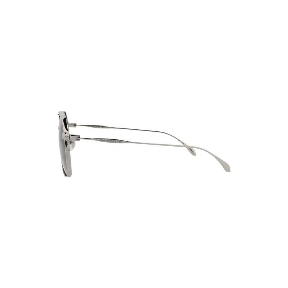 Очки Alexander McQueen Aviator Sunglasses 'Ruthenium/Grey' 2