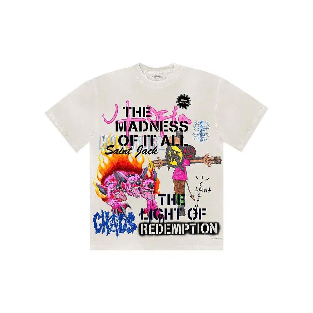 Футболки Cactus Jack by Travis Scott Utopia x St Michael Tee 3A 'Белый' 1