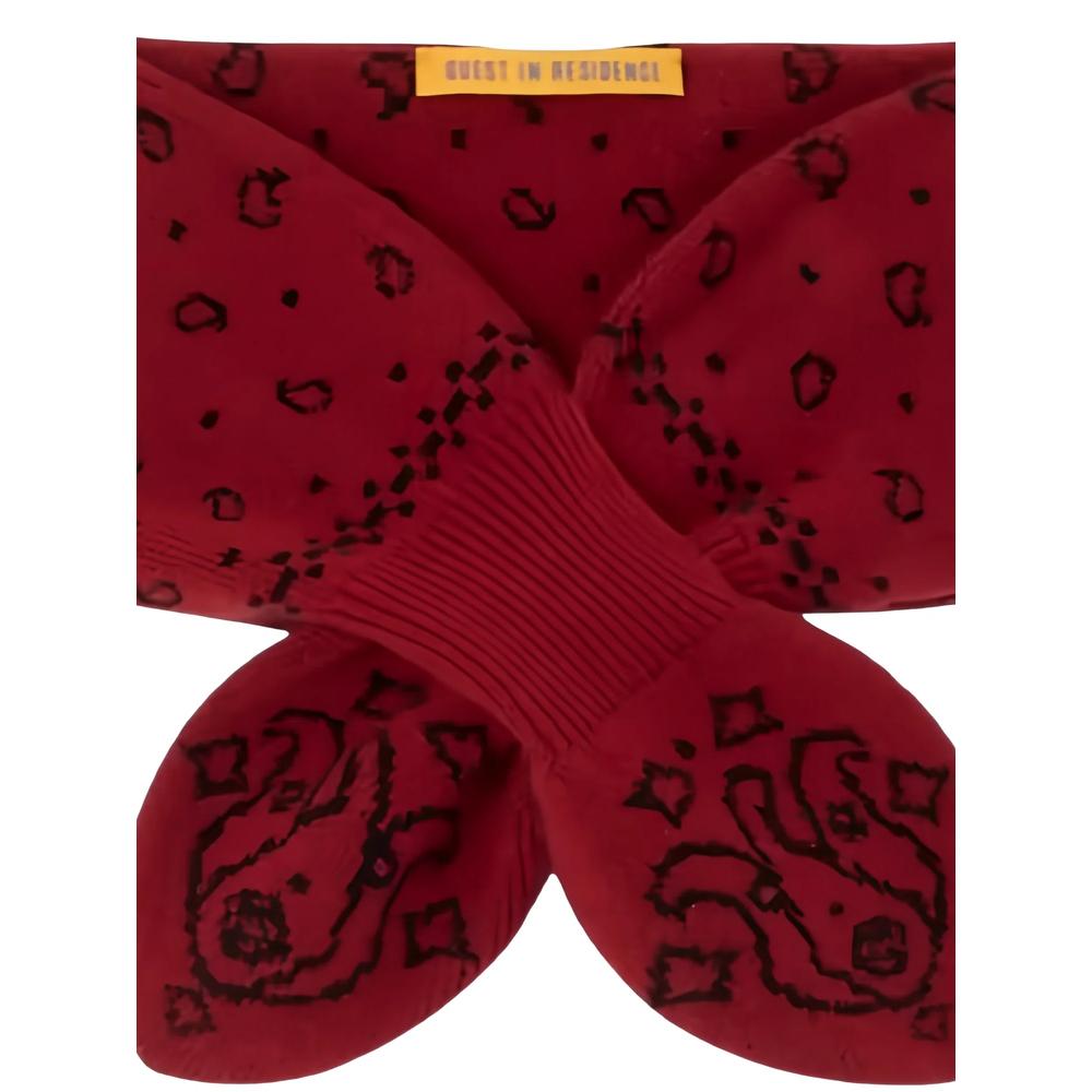 paisley-print knitted scarf 2