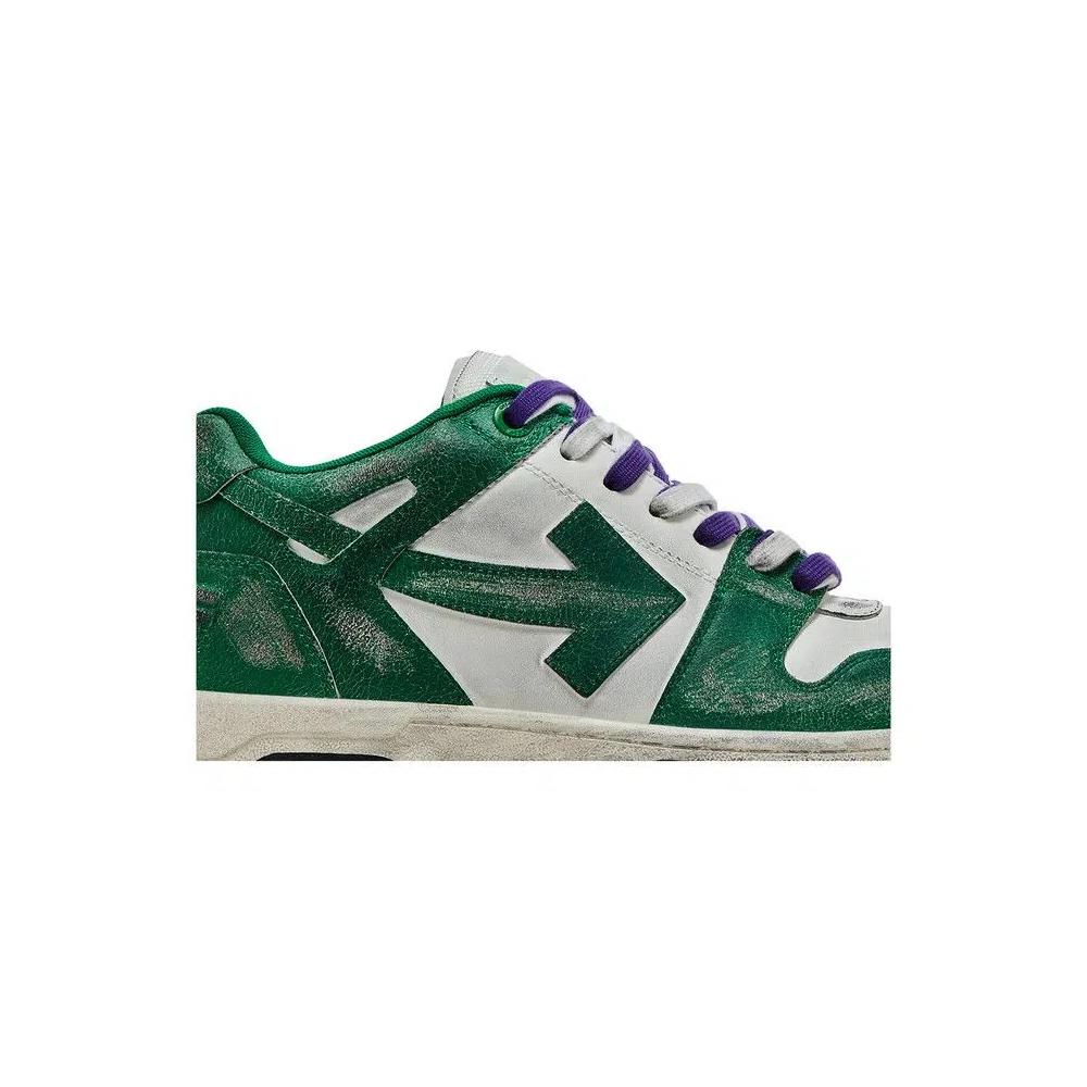 Кроссовки Off-White Out of Office Vintage Leather 'White Green' 2