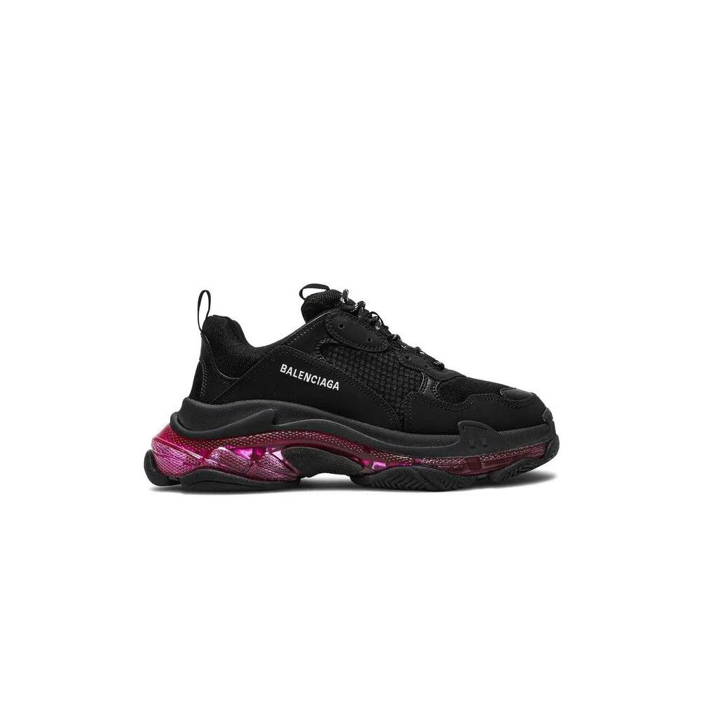 Кроссовки Balenciaga Triple S Sneaker «Clear Sole — Black Pink Neon» 1