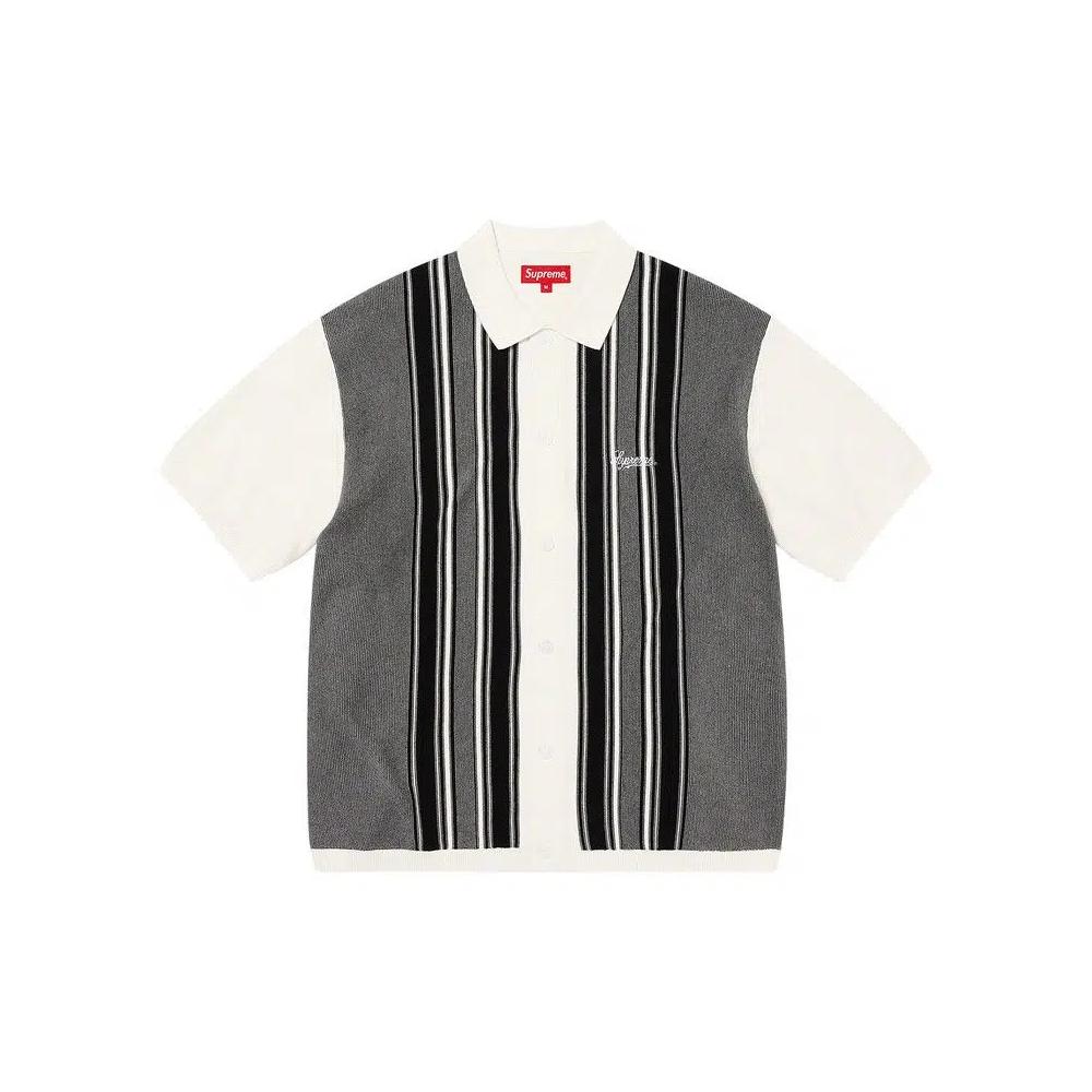 Поло Supreme Stripe Button Up поло 'Белый' 1