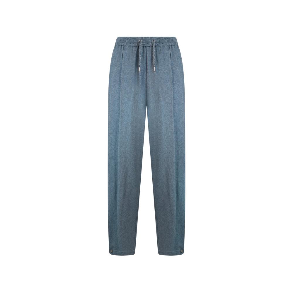 pleated elasticated-waist trousers 1
