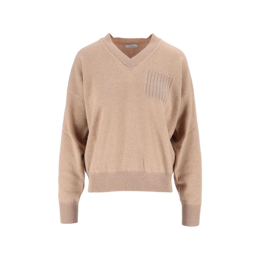V-neck knitted sweater 1