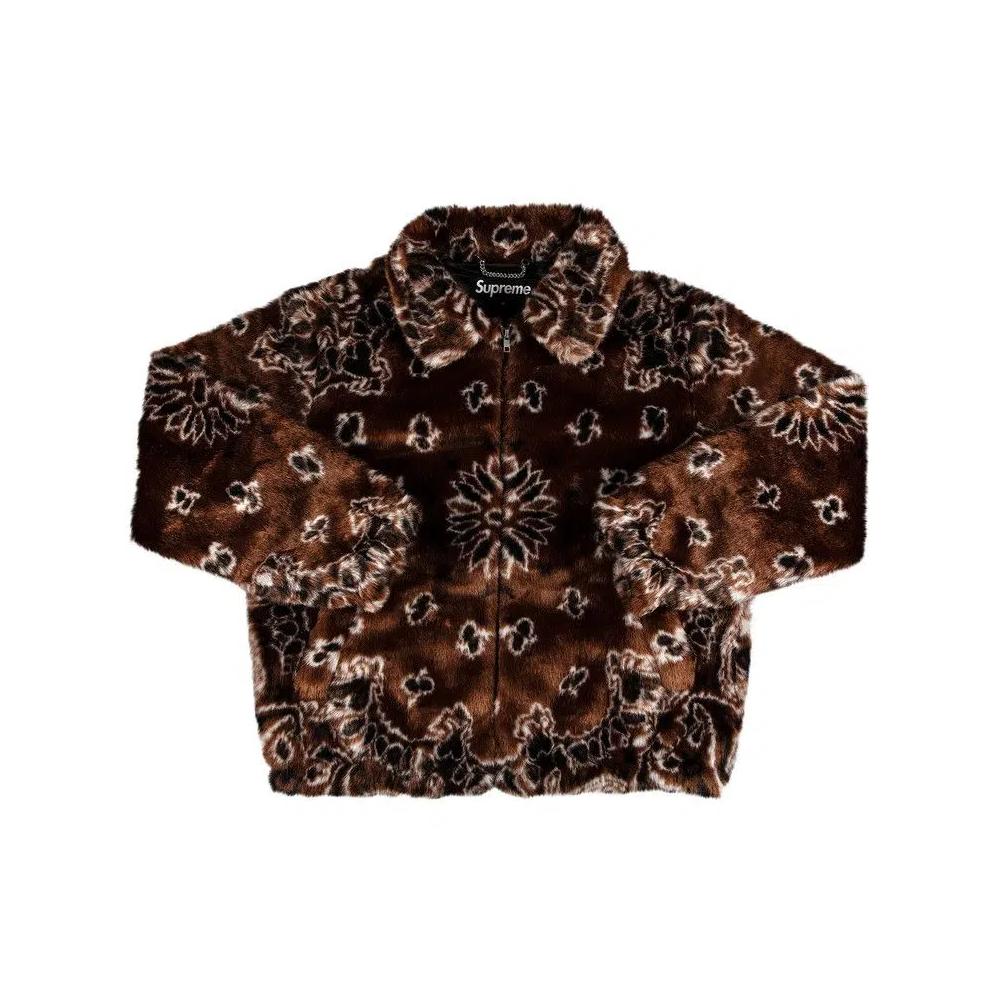 Бомберы Supreme Bandana Faux Fur Bomber Jacket 'Коричневый' 1