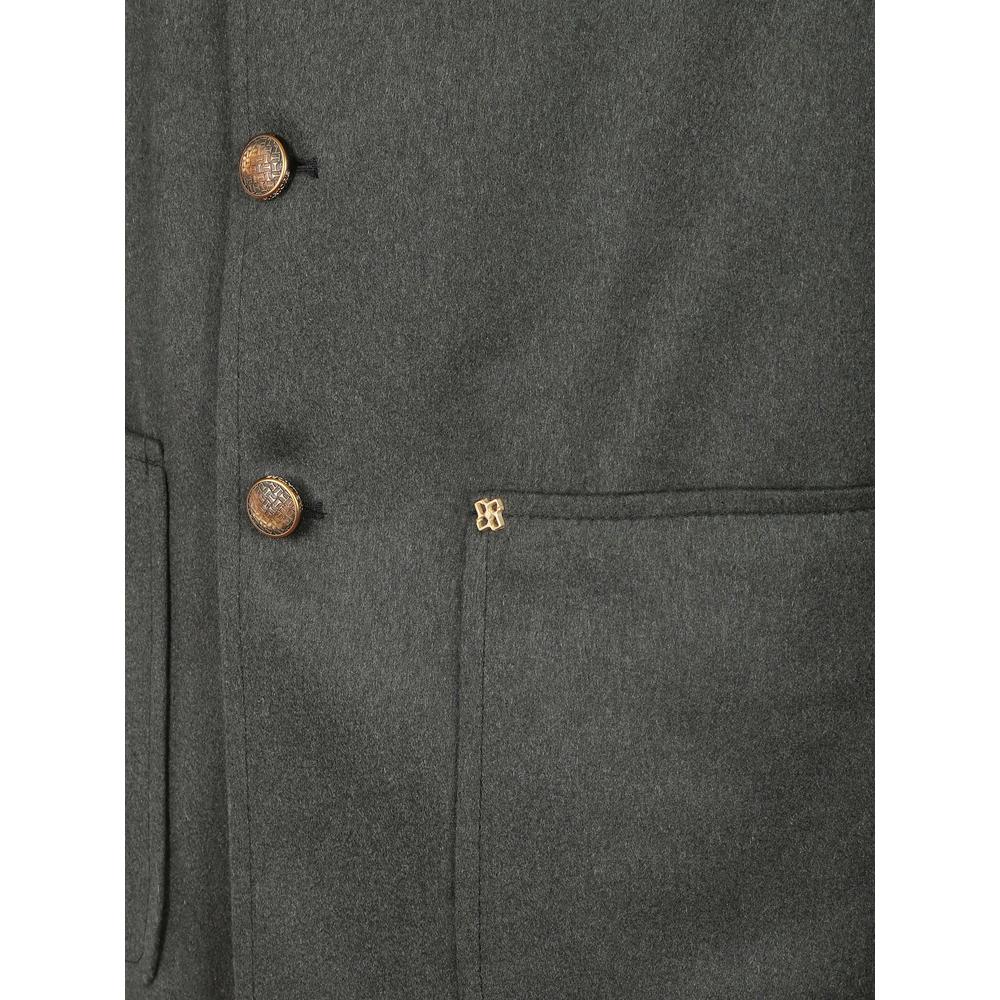 mandarin-collar patch-pocket jacket 3